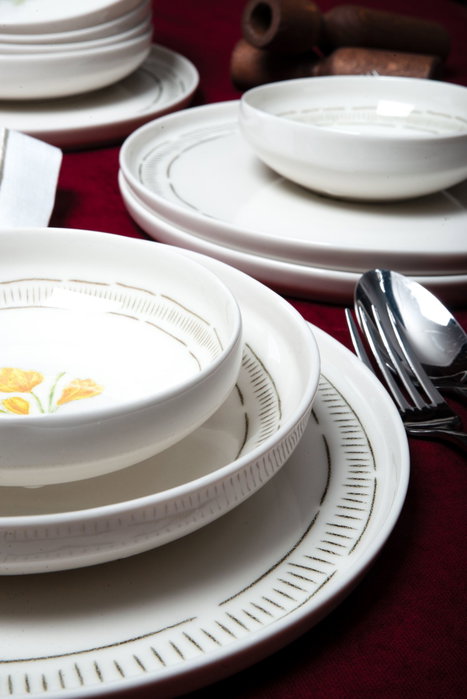 Hermia Mimoza Juego de Cena de Porcelana de 18 Piezas Multicolor
